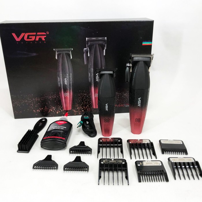 Тример бездротовий VGR V-640, Машинка для стрижки чоловіча, Перезаряджається набір для стрижки волосся AY-61