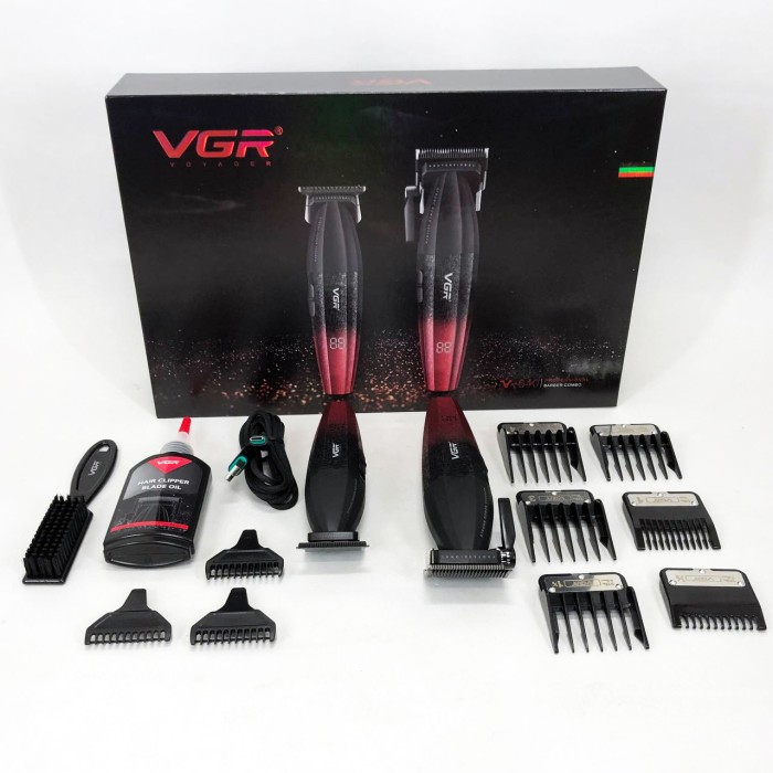Тример бездротовий VGR V-640, Машинка для стрижки чоловіча, Перезаряджається набір для стрижки волосся AY-61