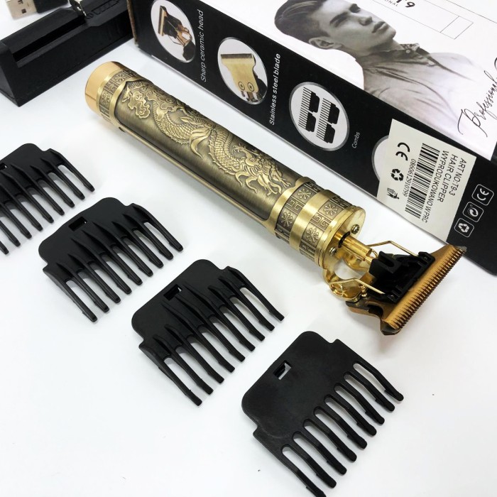 Професійний тример з насадками Vintage, Машинка для стрижки посіченого волосся, Тример для вусів LH-14