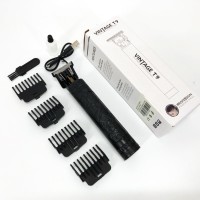 Машинка для стрижки акумуляторна з керамічними ножами Vintage T9-2, Набір для стрижки з зарядкою PK-11