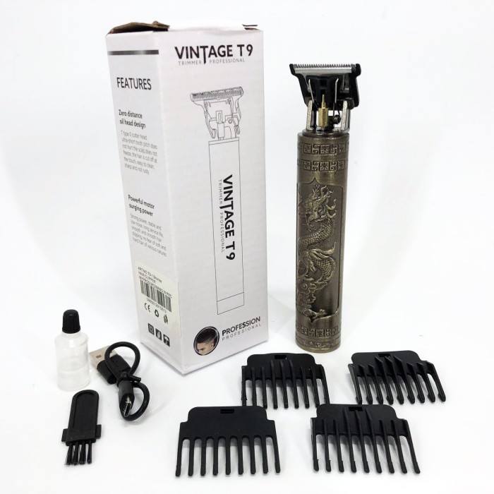 Професійна машинка для стрижки волосся голови Vintage T9-1, Машинка для стрижки волосся з мотором NO-35