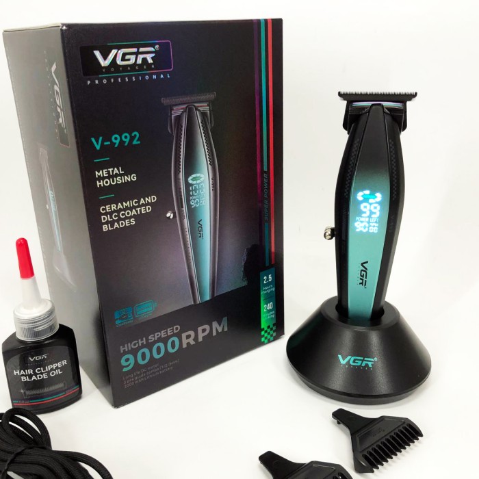 Акумуляторна машинка для стрижки VGR, Професійна машинка для стрижки волосся на акумуляторі GZ-39