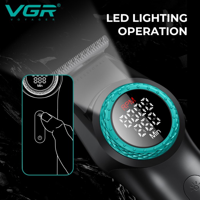 Машинка для стрижки волосся бездротова VGR V-977, Машинки для стрижки професійні машини ZK-67