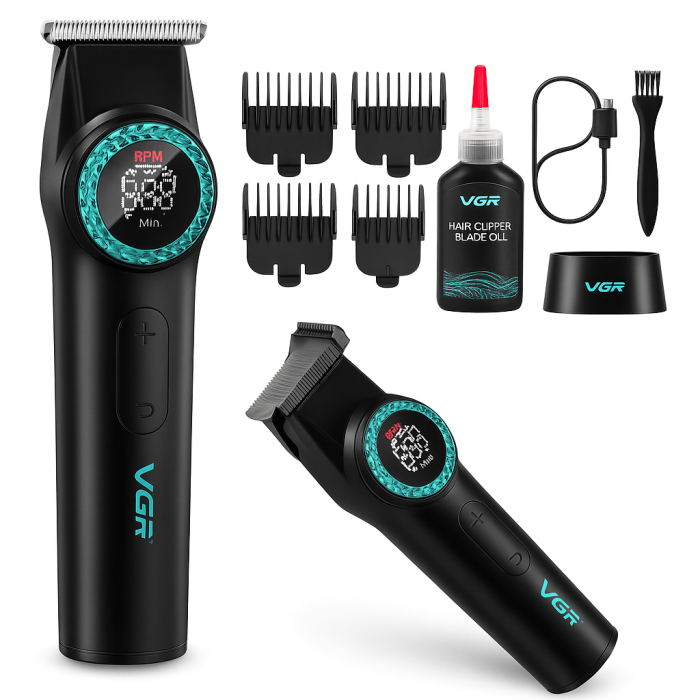 Тример VGR V-977 BLACK, регулювання потужності 6000 - 8000 RPM