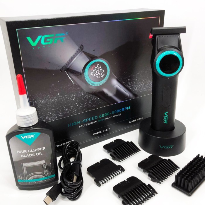 Тример VGR V-977 BLACK, регулювання потужності 6000 - 8000 RPM