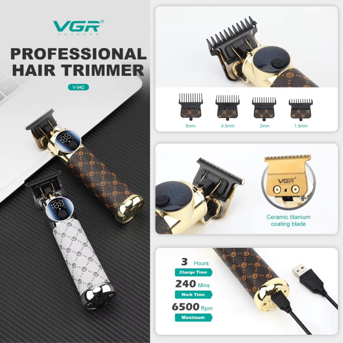 Машинка для стрижки волосся міцна, Професійна машинка для гоління голови Електромашинка волосся GL-84