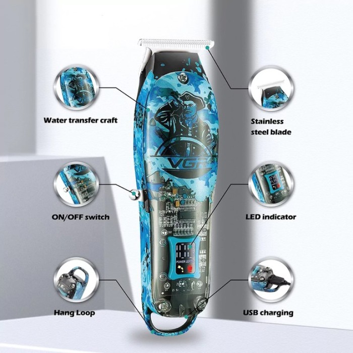 Машинка для різних стрижок акумуляторна VGR Машинка для стрижки волосся професіоналів TM-10