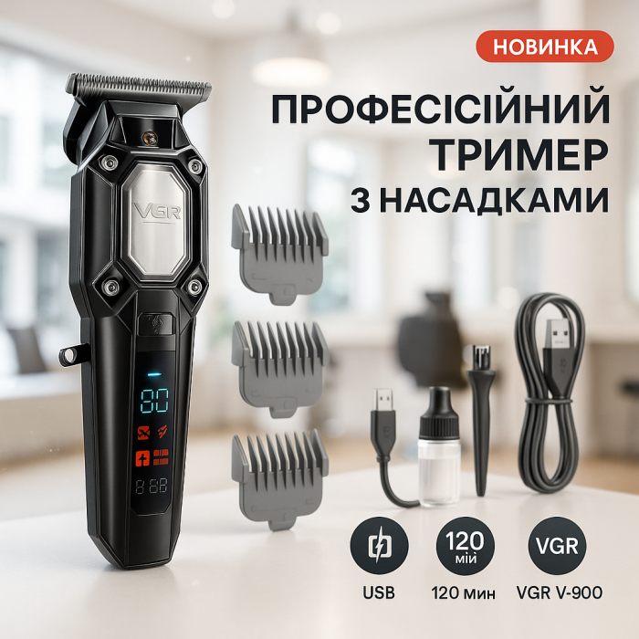 Електрична машинка для стрижки потужна, Надійна машинка для стрижки Тример волосся портативний JK-20