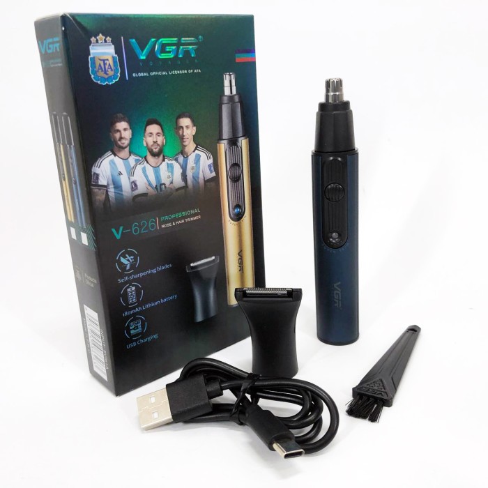 Тример для стрижки брів і носа VGR 2 в 1 V-626, Електричний тример для волосся в носі CS-29