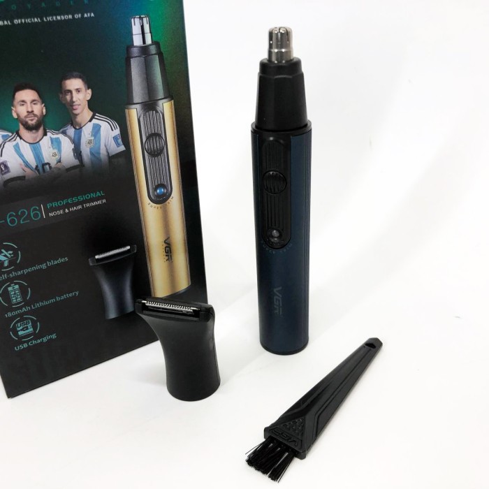 Тример для видалення волосся в носі вухах VGR, Тример для носа і вух професійний, скронь і шиї AT-43