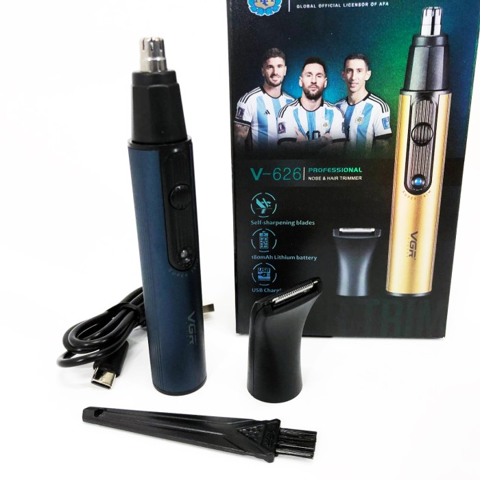 Тример для видалення волосся в носі вухах VGR, Тример для носа і вух професійний, скронь і шиї AT-43