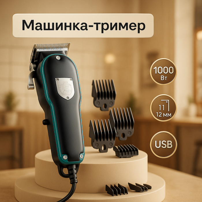 Машинка для стрижки волосся з регульованою довжиною VGR V-123, Тример для волосся портативний TN-67