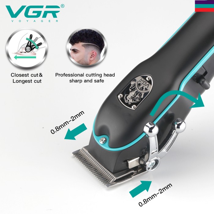 Тример для стрижки акумуляторний професійний VGR V-123, Машинка для стрижки NO-740 для дому