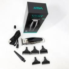 Бездротова акумуляторна машинка для стрижки триммер VGR V-093 QL-127 з насадками
