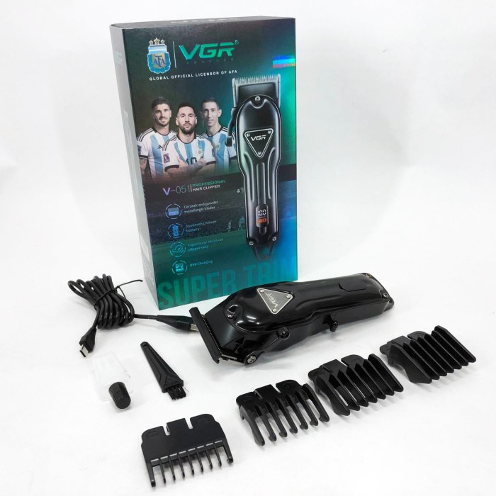 Бездротовий акумуляторний тример для стрижки волосся VGR, Професійна електрична машинка для стрижки AL-81