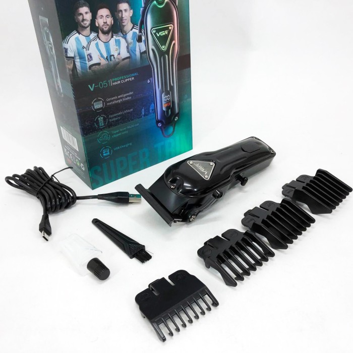 Бездротовий акумуляторний тример для стрижки волосся VGR, Професійна електрична машинка для стрижки AL-81