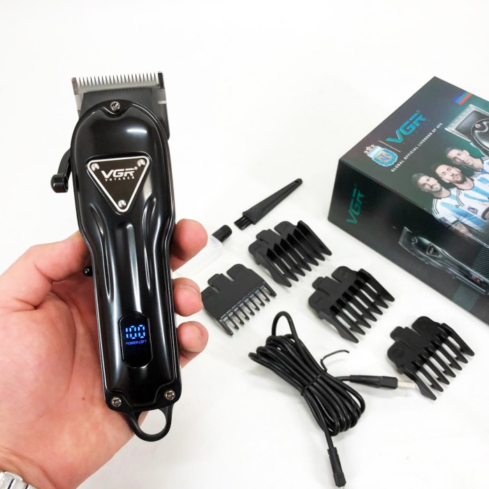 Бездротовий акумуляторний тример для стрижки волосся VGR, Професійна електрична машинка для стрижки AL-81