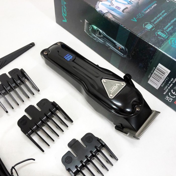 Бездротовий акумуляторний тример для стрижки волосся VGR, Професійна електрична машинка для стрижки AL-81