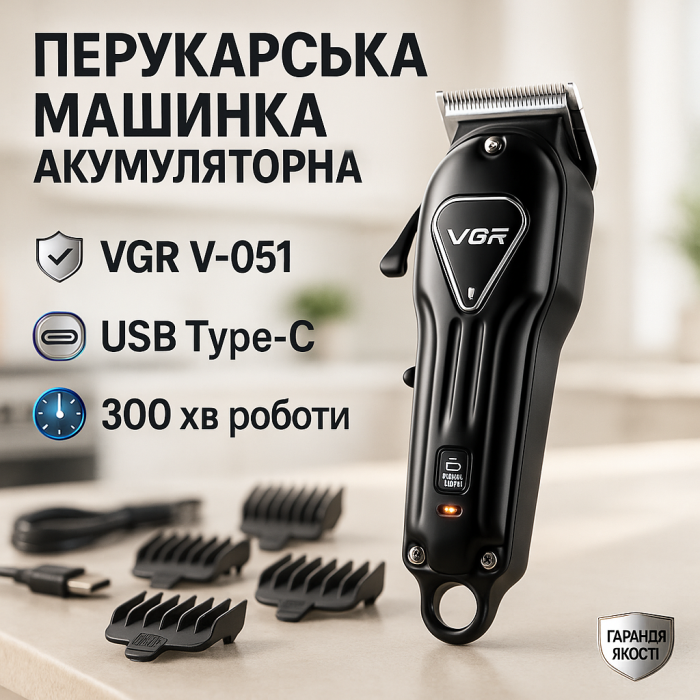 Машина для стрижки в домашніх умовах VGR, Професійна бритва-машинка для стрижки волосся XG-58