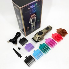 Тример для стрижки волосся потужний VGR, Електрична машинка для стрижки з насадками XU-97