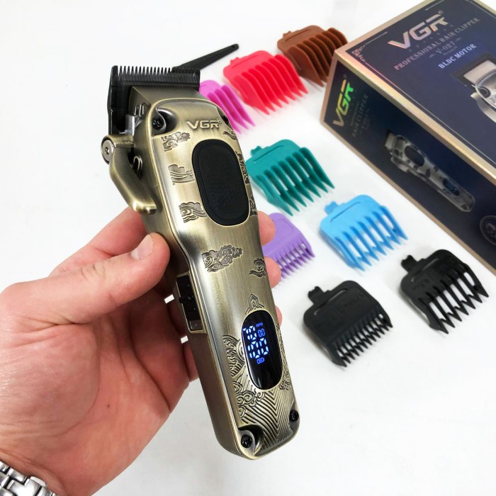 Тример для стрижки волосся потужний VGR, Електрична машинка для стрижки з насадками XU-97