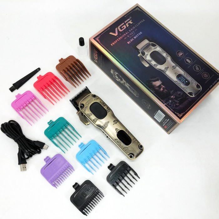 Тример для стрижки волосся потужний VGR, Електрична машинка для стрижки з насадками XU-97