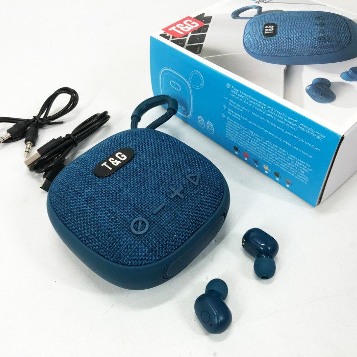Колонка-Bluetooth із навушниками TG813. Колір: синій