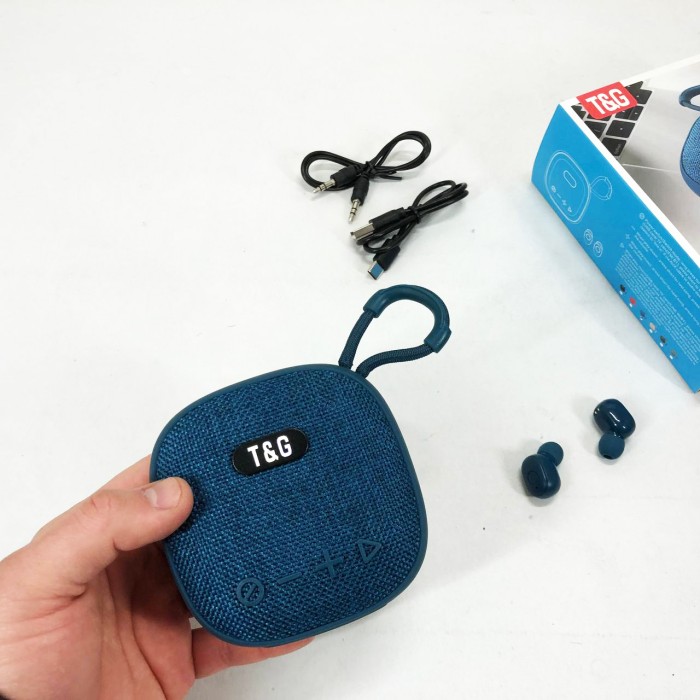 Колонка-Bluetooth із навушниками TG813. Колір: синій