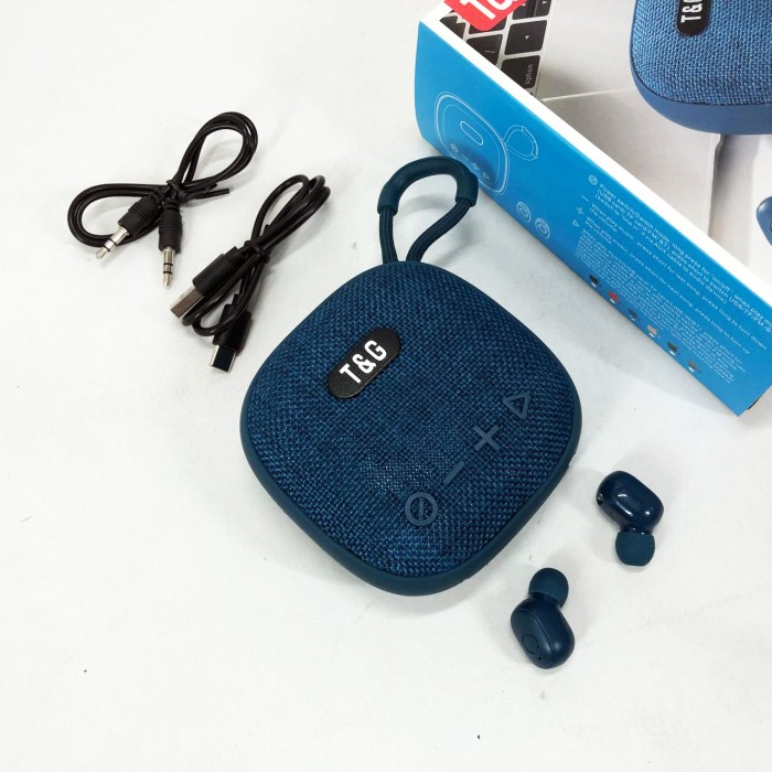 Колонка-Bluetooth із навушниками TG813. Колір: синій