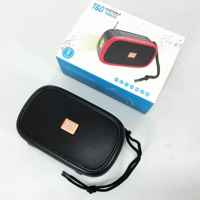 Bluetooth-колонка TG632 з радіо, ліхтарем, сонячною батареєю та гучномовцем. Колір: чорний