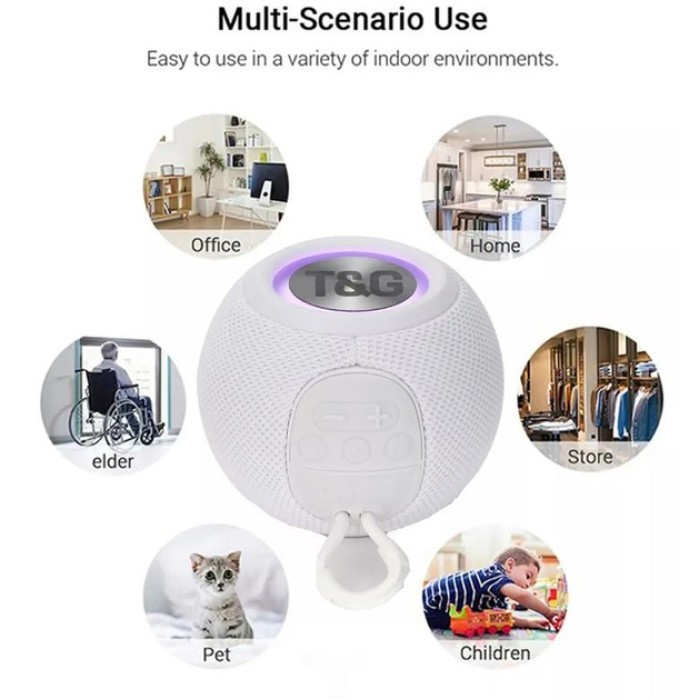 Bluetooth колонка з різнокольоровим підсвічуванням TG337, Портативна колонка з Bluetooth WM-61