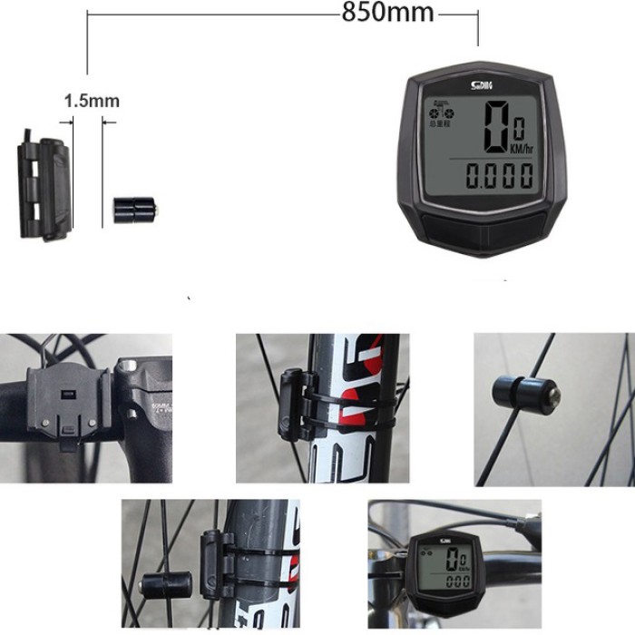Велосипедний лічильник швидкості пробігу, Цифровий манометр для велосипеда, Велокомп'ютери спідометри FW-91