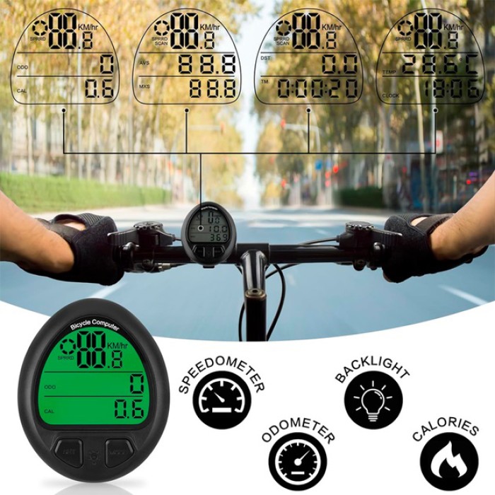Хороший дротовий велокомп'ютер, Велокомп'ютер бездротовий Хороший 'Спідометр електронний OY-62