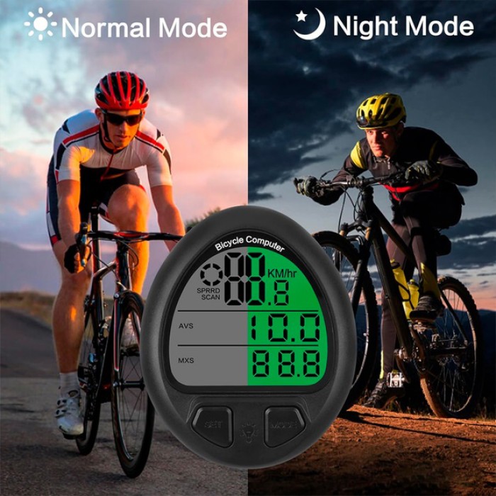 Електронний спідометр для велосипеда, Велокомп'ютер одометр, Велокомп'ютери спідометри YB-34