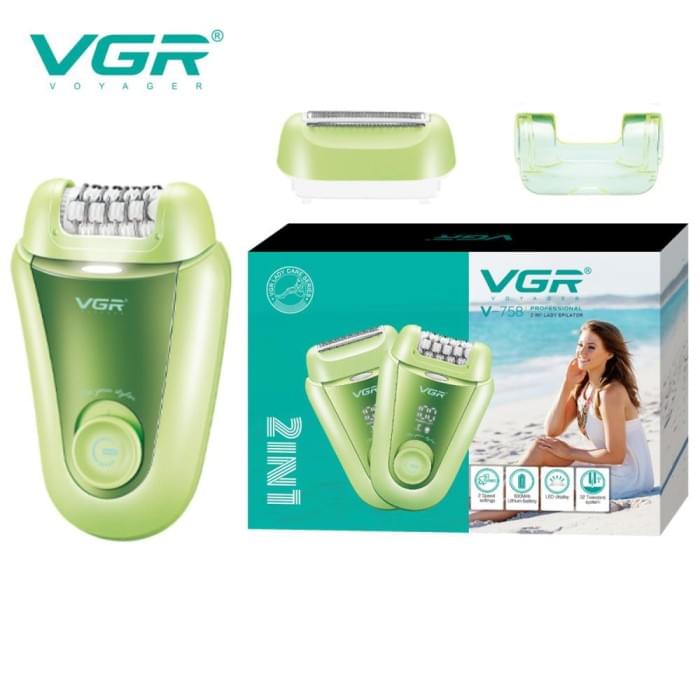Епілятор VGR 2 до 1 V-758. CR-430 Колір: зелений
