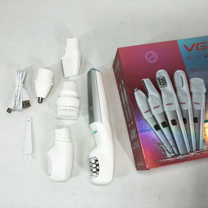 Ефективна пемза VGR 5 в 1 V-752, Епілятор для волосся на ногах, Педикюрна терка-шліфування UT-387 для ніг