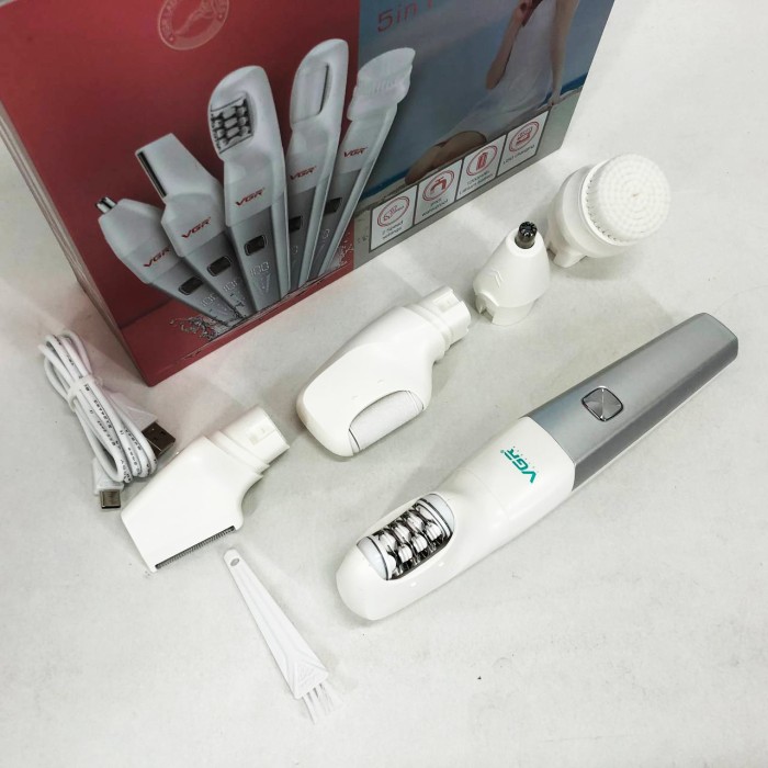 Тример для дівчат жінок дівчаток VGR 5 в 1 V-752, Електрична машинка для чищення п'ят CP-92