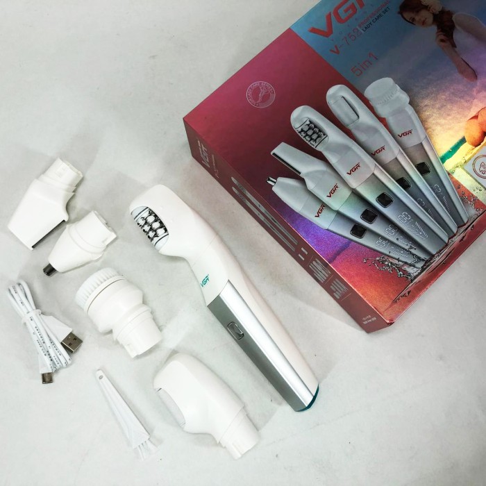 Тример для дівчат жінок дівчаток VGR 5 в 1 V-752, Електрична машинка для чищення п'ят CP-92