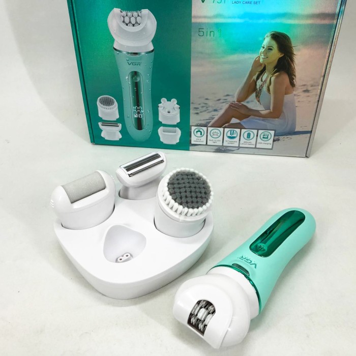 Машинка для стрижки тример для стрижки волосся VGR 5 в 1 V-751 Акумуляторний епілятор гоління ніг IL-61