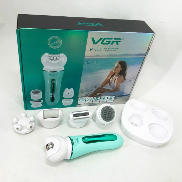 Машинка для стрижки тример для стрижки волосся VGR 5 в 1 V-751 Акумуляторний епілятор гоління ніг IL-61