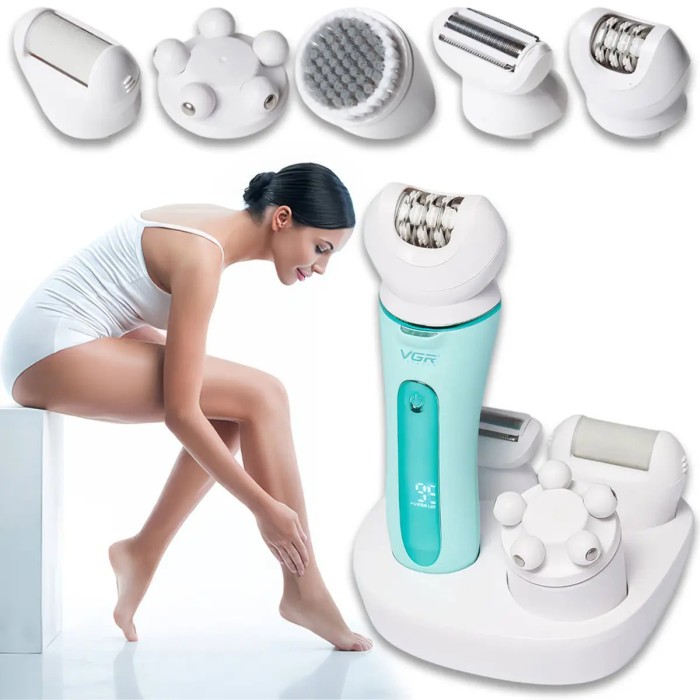 Машинка для стрижки тример для стрижки волосся VGR 5 в 1 V-751 Акумуляторний епілятор гоління ніг IL-61