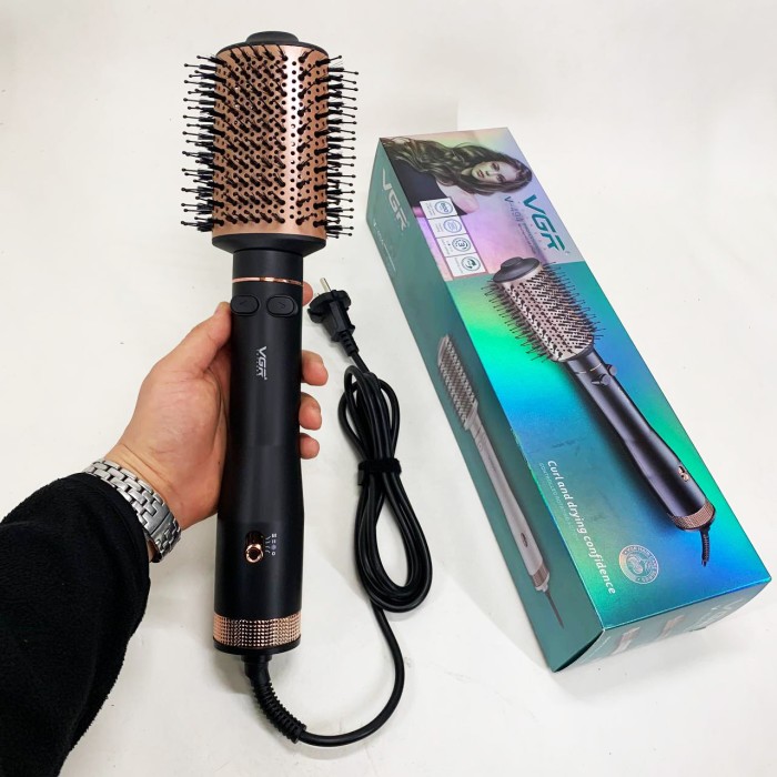 Електрична фен-щітка для гладкої зачіски VGR V-494 800 Вт, Електричний фен для гладкого волосся XZ-88