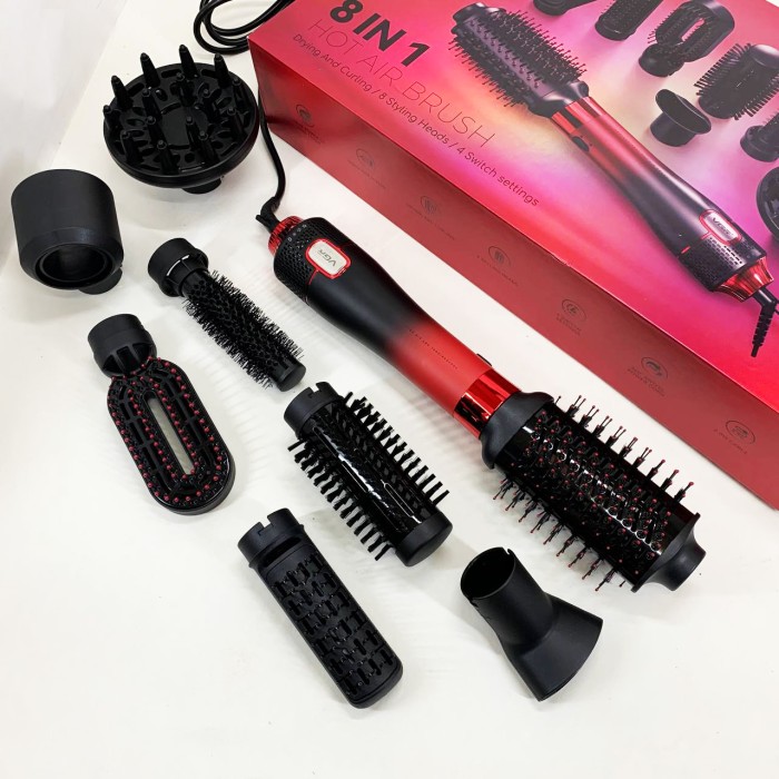 Багатофункціональні стайлери для укладання волосся, Фен-щітка з насадкою для випрямлення волосся GY-34