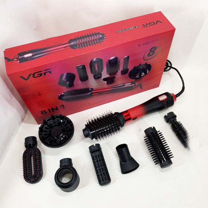 Багатофункціональні стайлери для укладання волосся, Фен-щітка з насадкою для випрямлення волосся GY-34