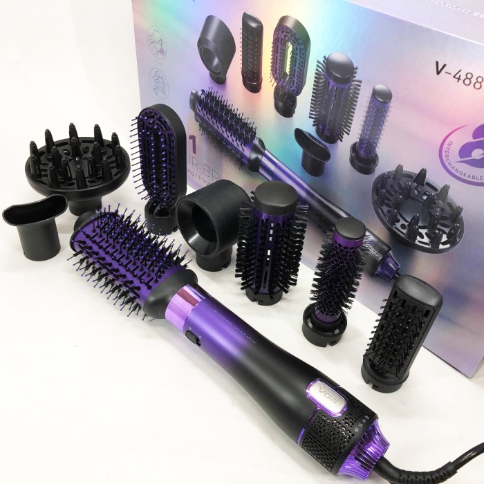Фен-щітка для жінок з насадками VGR, Якісний фен для волосся, Хороший електричний фен HM-71