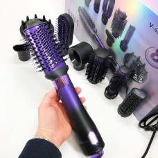 Професійний фен з іонізацією і термозахистом VGR, Фен-щітка-гребінець, Фен для дому та подорожей OS-75