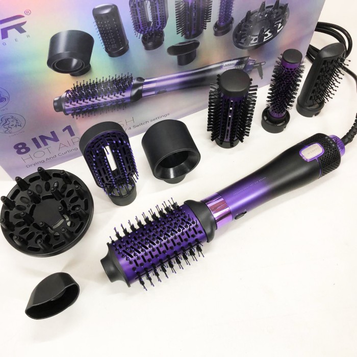 Професійний фен з іонізацією і термозахистом VGR, Фен-щітка-гребінець, Фен для дому та подорожей OS-75