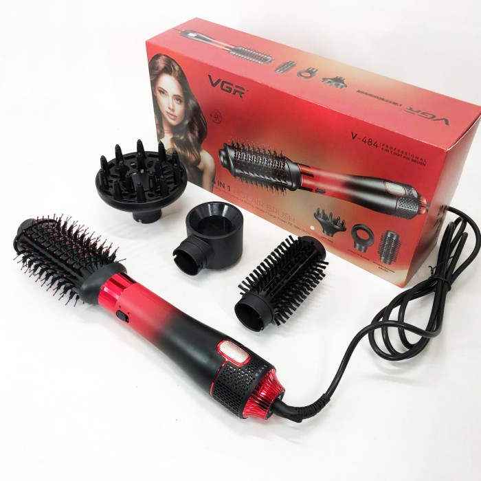 Фен-щітка стайлер VGR V-484 4в1 Red