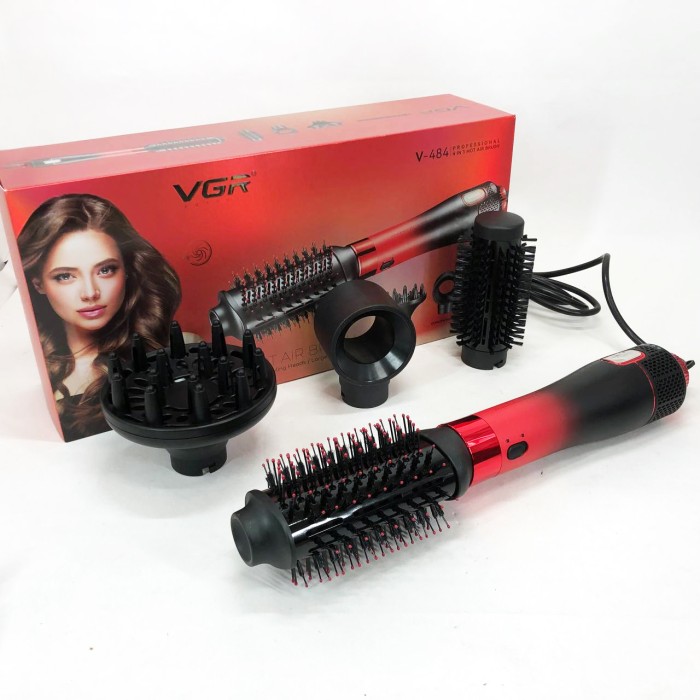 Фен-щітка стайлер VGR V-484 4в1 Red