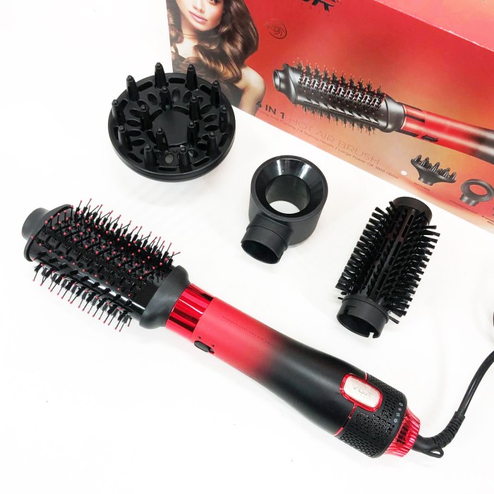 Потужний фен для волосся VGR V-484 4 в 1, Фен для ефективного укладання волосся, Фен-щітки стайлери IF-81